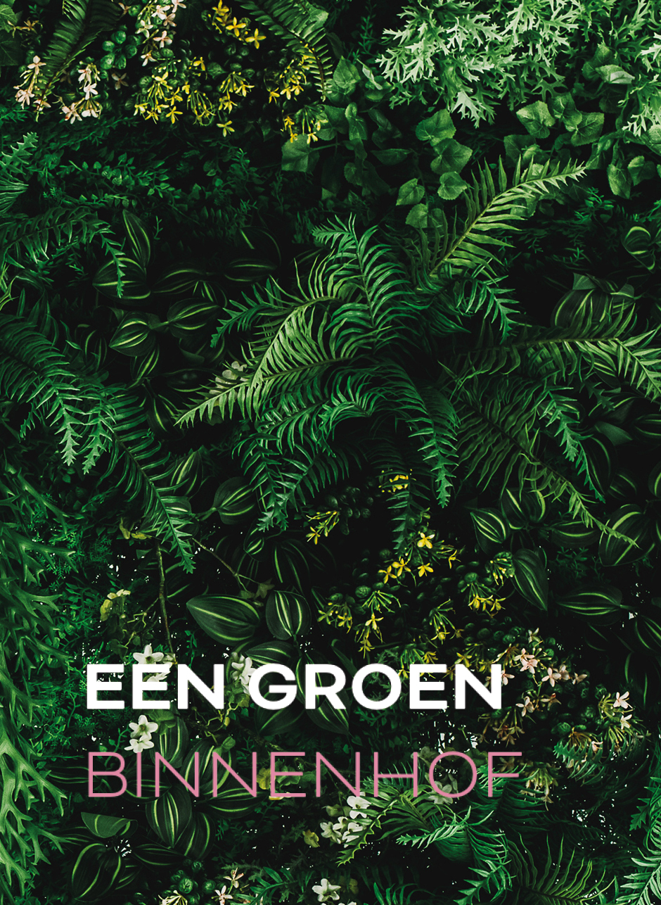 Een groen binnenhof