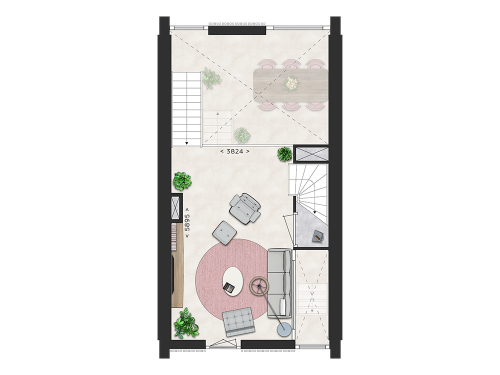 Plattegrond 1e verdieping