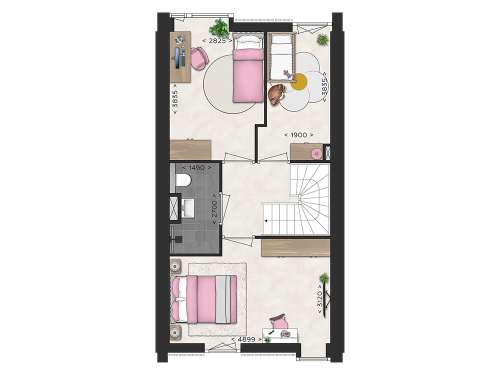 Plattegrond 2e verdieping