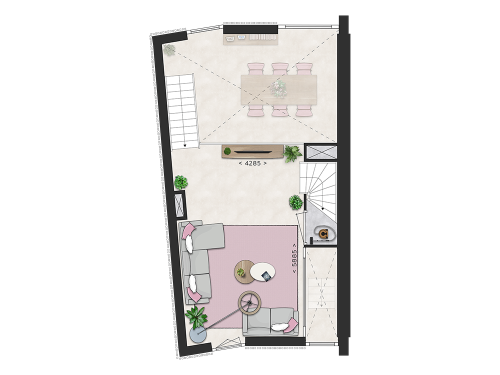 Plattegrond 1e verdieping