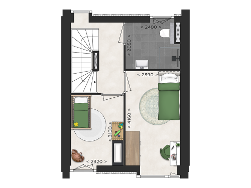 Plattegrond 2e verdieping