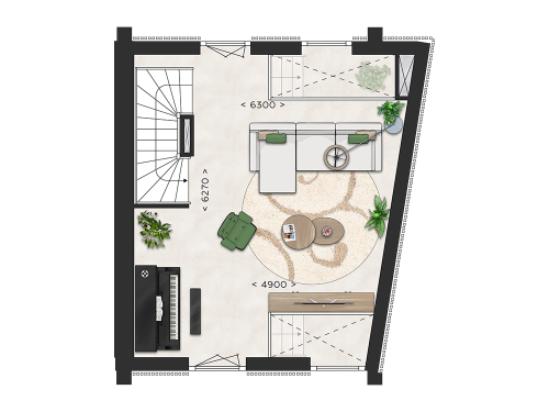 Plattegrond 1e verdieping