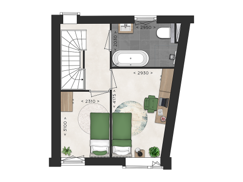 Plattegrond 2e verdieping