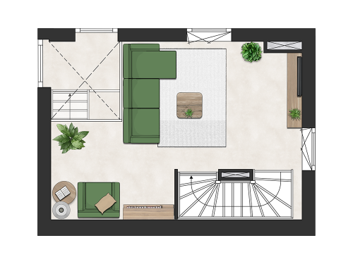 Plattegrond 1e verdieping