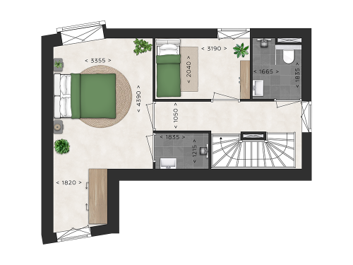 Plattegrond 2e verdieping